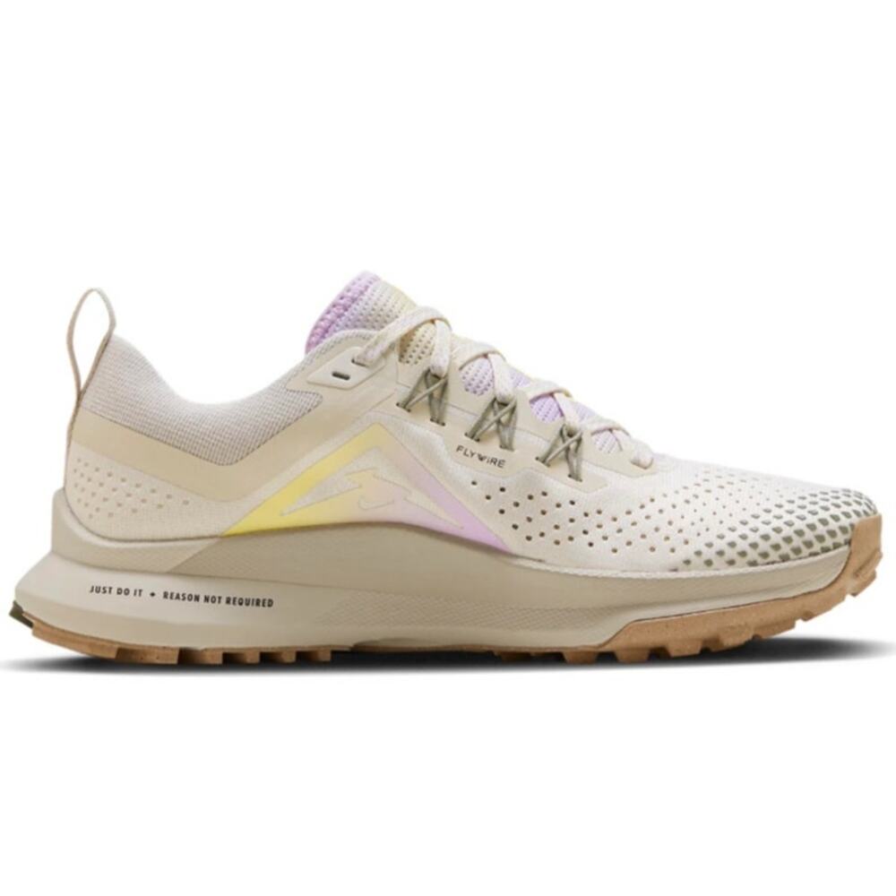 NIKE React Pegasus Trail 4 Women's Size 8.5 Flywire Light Purple Yellow Workout